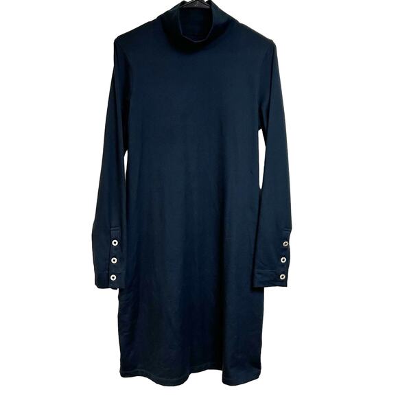 Title Nine Black Long Sleeve Turtleneck Knit Dress Size M - Picture 1 of 6